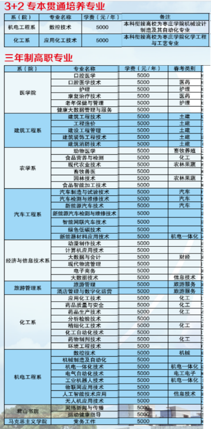 2021枣庄职业学院学费多少钱及美术专业学费