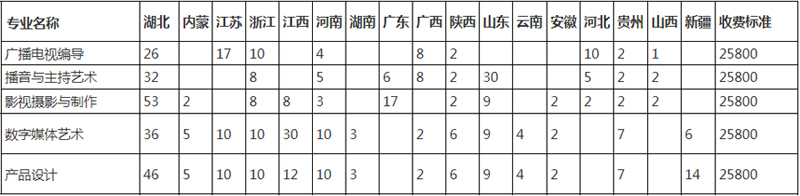 武汉晴川学院招生计划